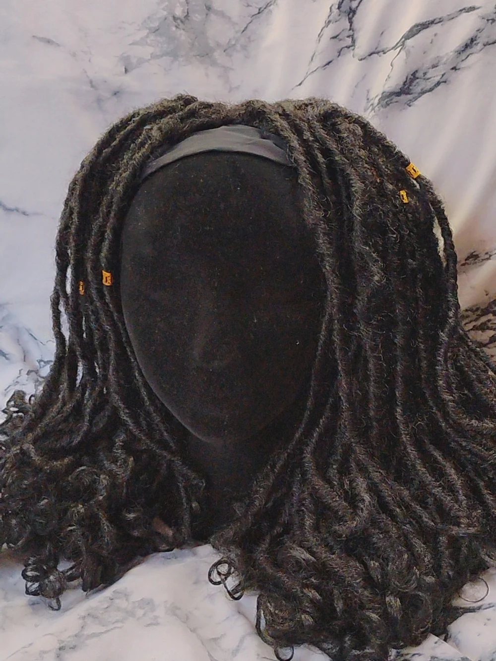 Black Faux Locs Headband Wig - Stylish Women’s Hair